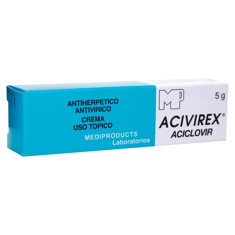 ACIVIREX 5% CREMA TOPICA 100MG X 5 GRMS.