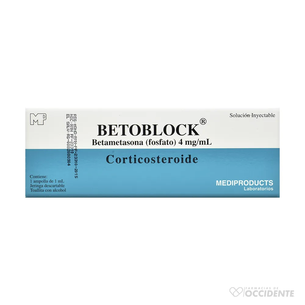 BETOBLOCK 4MG/SOL. INY.X 1 AMP.