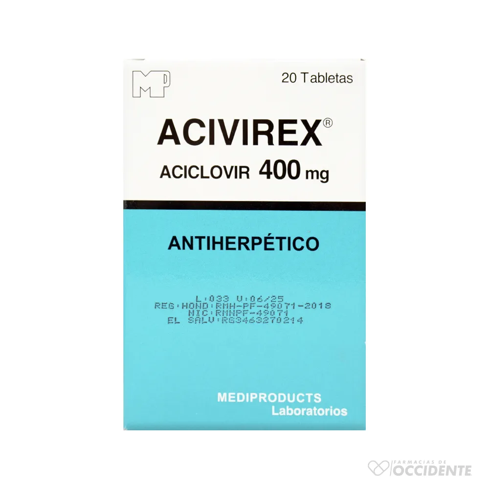 ACIVIREX 400 MG TABLETAS